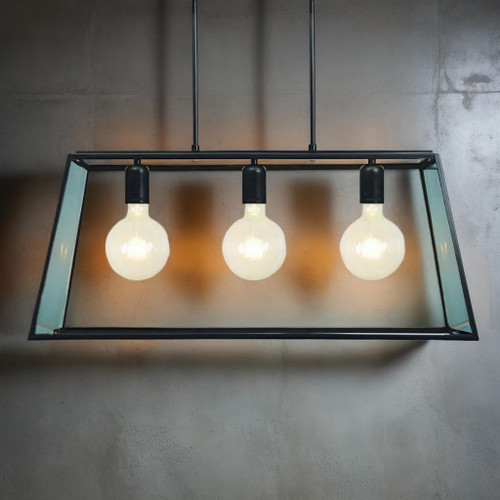 Black Pendant Chef Table 3-Light