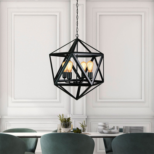 Contemporary 4 Pendant Matt Black