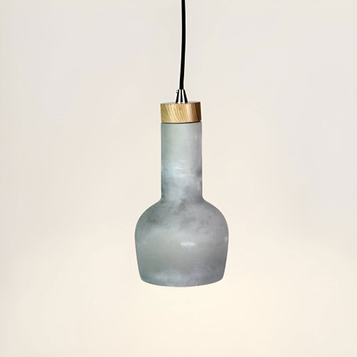 Concrete Pendant Industrial Style With Real Timber