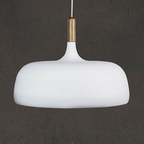 Bell-48 Single Pendant Matt White