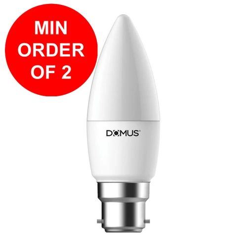 6500K Key Candle 5.7W B22 Dimmable Frosted Globe