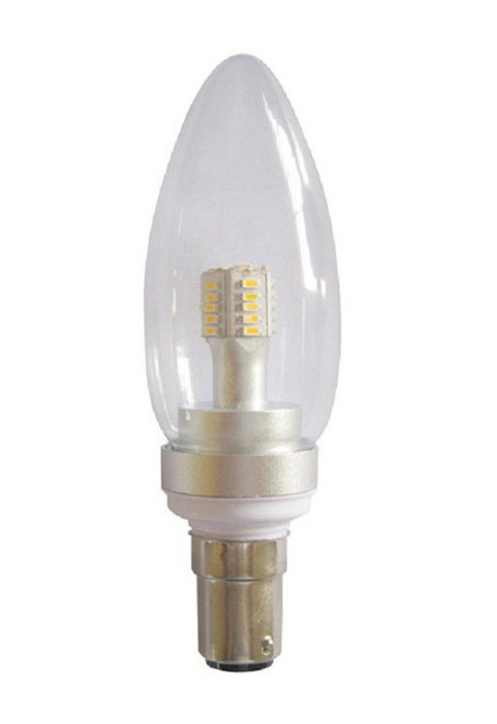 5000K LED B15 Candle 4W Clear 300D 290lm Globe