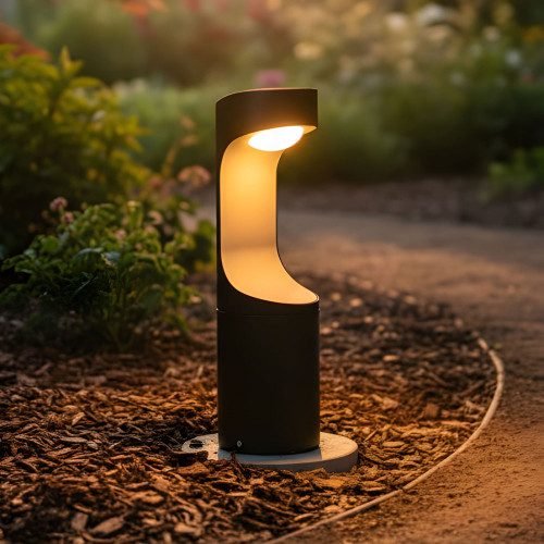 Black 30cm Charming LED Bollard Light