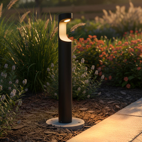 Black 80cm Charming LED Bollard Light