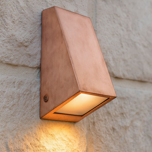 Stunning Modern Outdoor Wall Light Copper