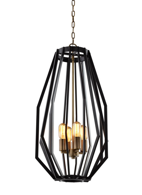 Modern Antique Brass Narrow Pendant