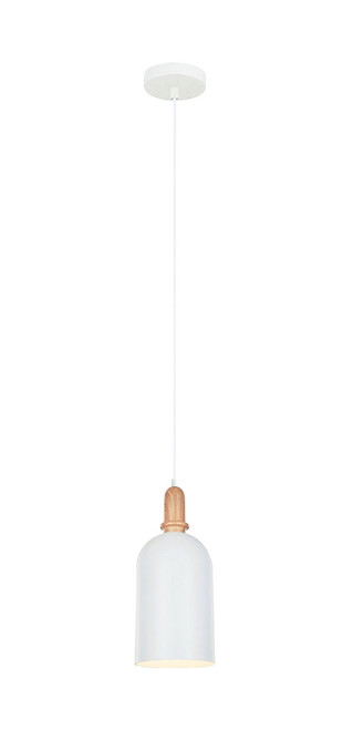 Drum Pendant Matt White Oblong