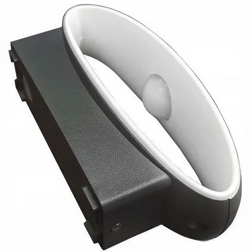 Modern Marine Grade Outdoor LED Up Down Wall Light Black 350 Lumens