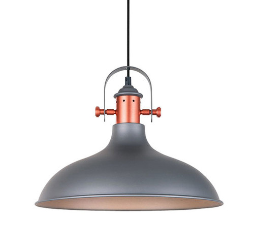 Industrial Pendant Grey with Copper