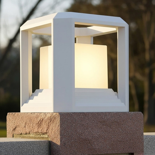 Sophisticated Outdoor Floor or Pillar Light White