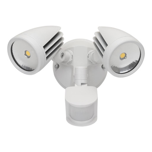 Twin 30W LED Tricolor Spotlight with Sensor White