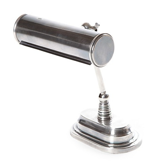 Silver Bankers Table Lamp In CRL