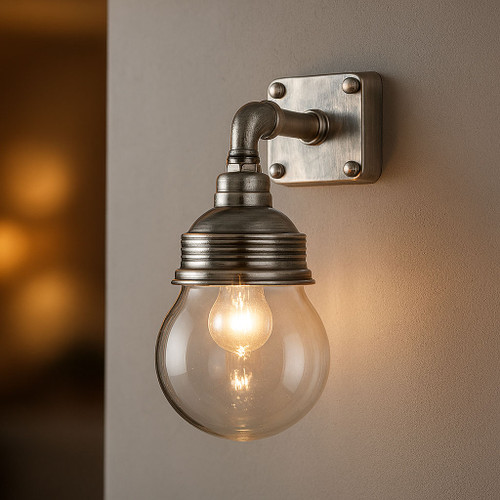 Classic Silver Wall Light IP54 DVR