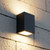 2x4W LED Stylish Cool White Up/Down Black Wall Light