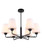 Black Pendant Light Industrial Sleek 530mm 72W