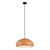 Rose Oak Finish Pendant Sleek Dome 190mm 72W