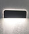 Dark Grey Outdoor Wall Light Curved Rectangular 3000K 670lm 80mm 10W