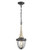 Weathered Charcoal Pendant Hanging Wood Accent 517mm 60W