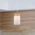 White and Timber Pendant Sleek Shaped E27 250mm 72W