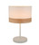 White and Timber Table Lamp Chic Drum E27 470mm 72W