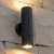 Up Down Light Marine Grade Modern Cylindrical 205mm GU10 Black