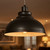 Black Finish Pendant Light Modern Dome 250mm 60W