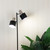 80W IP20 Standing Lamp E27 1500mm Brushed Chrome