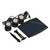 Solar Ground or Wall Spotlight Kit 3 Lights IP68 RGB Adjustable