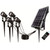 Solar Garden or Wall Spotlight Kit Remote Control 4 Lights With Solar Panel