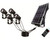 Solar Garden or Wall Spotlight Kit Remote Control 4 Lights With Solar Panel
