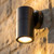 Antique Brass Outdoor Wall Light 35W GU10 IP65 125mm