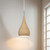 Oak Wood and White Pendant 60W E27 160mm
