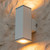 Up Down Light Marine Grade Vandal Resistant GU10 IP54 IK08 200mm Textured White