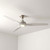 152cm 60-inch Nickel-White AC Ceiling Fan With Light 3 Speed 80W