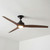152cm 60-inch Black-Walnut AC Ceiling Fan With Light 3 Speed 80W