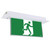 2W Emergency Exit Sign Industrial Strength LED 24m Recessed 2 Hours Green Blade