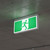 2W Emergency Exit Sign Industrial Strength LED 24m Surface Mounted 2 Hours Green