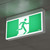 2W Emergency Exit Sign Industrial Strength LED 24m Surface Mounted 2 Hours Green