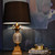 Antique Gold and Black Table Lamp B22 40W 660mm