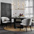 Natural Dining Chair Linen and Black HRL
