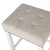 Natural Stool Linen, White and Brass CKS