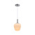 Chrome and Opal Pendant E27 60W 190mm