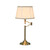 Cream Lamp E27 60W 560mm and Brass