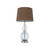 Grey, Clear and Chrome Table Lamp E27 60W 580mm