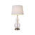 White, Clear and Antique Brass Table Lamp E27 60W 580mm