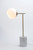 Antique Brass and White Table Lamp E27 60W 520mm