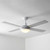 132cm 52-inch White AC Ceiling Fan With Light 3 Speed 60W Tri-CCT