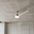 183cm 72-inch Nickel DC Ceiling Fan With Light Remote Control 35W 5 Speed