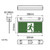 3.5W Emergency Exit Light LED 24m Viewing Distance Wall or Ceiling Mounted 3 Hours Slimline