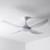 132cm 52-inch White AC Ceiling Fan 50W 3 Speed